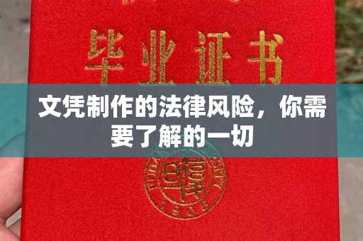暖暖文凭制作的法律风险，你需要了解的一切